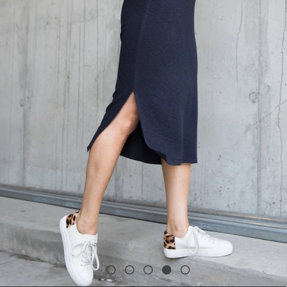 ABLE Emmy White and leopard calf hair sneaker - Picture 4 of 13